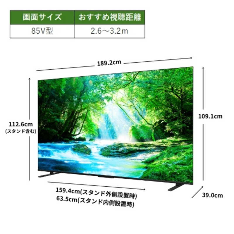 REGZA 85V型4K液晶テレビ 85Z770N