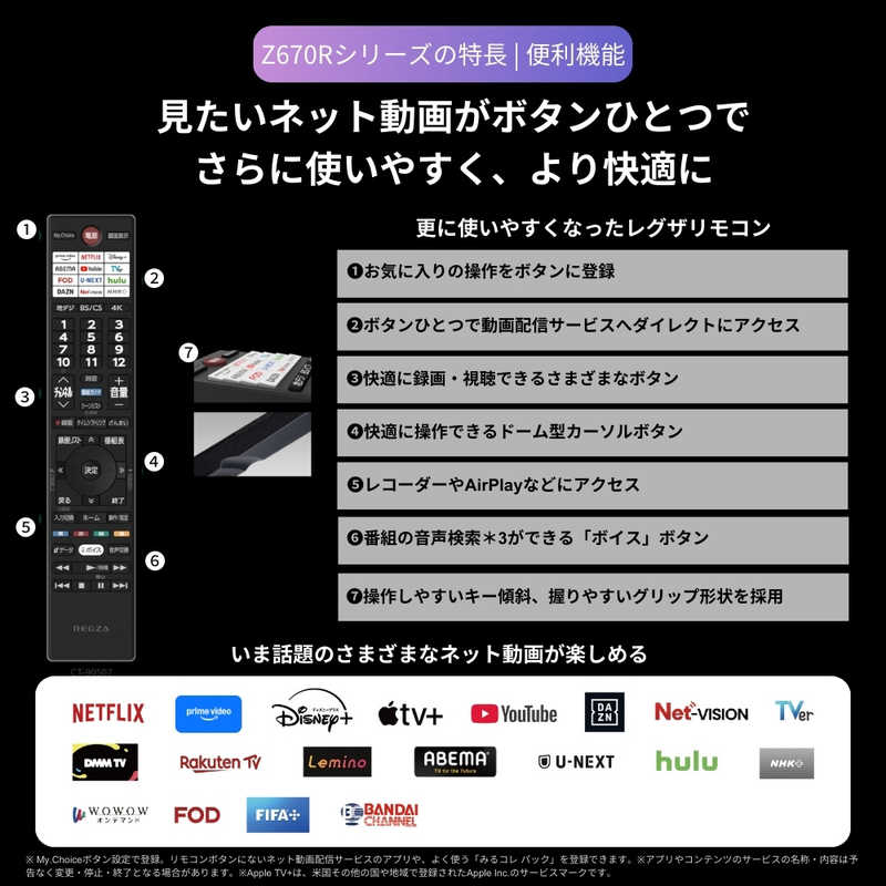 【NEW】REGZA 50V型4K液晶テレビ 50Z670R
