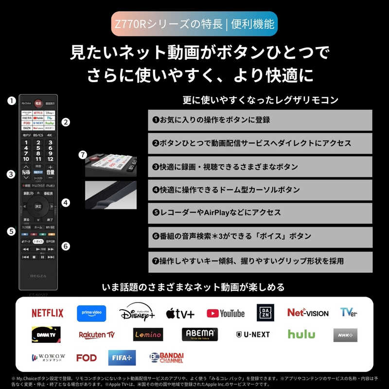 【NEW】REGZA 55V型4K液晶テレビ 55Z770R