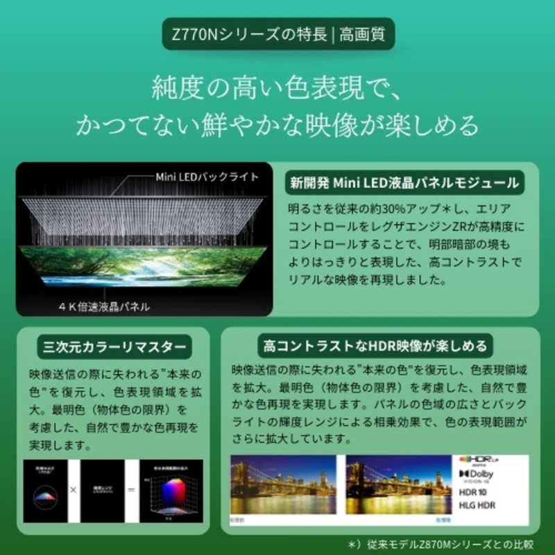 REGZA 100V型4K液晶テレビ 100Z770N