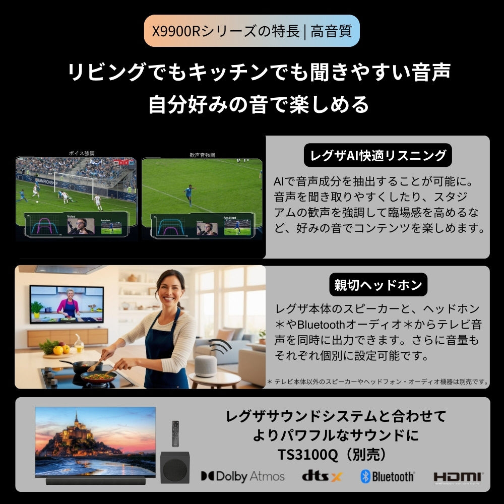 【NEW】REGZA 65V型4K有機ELテレビ 65X9900R