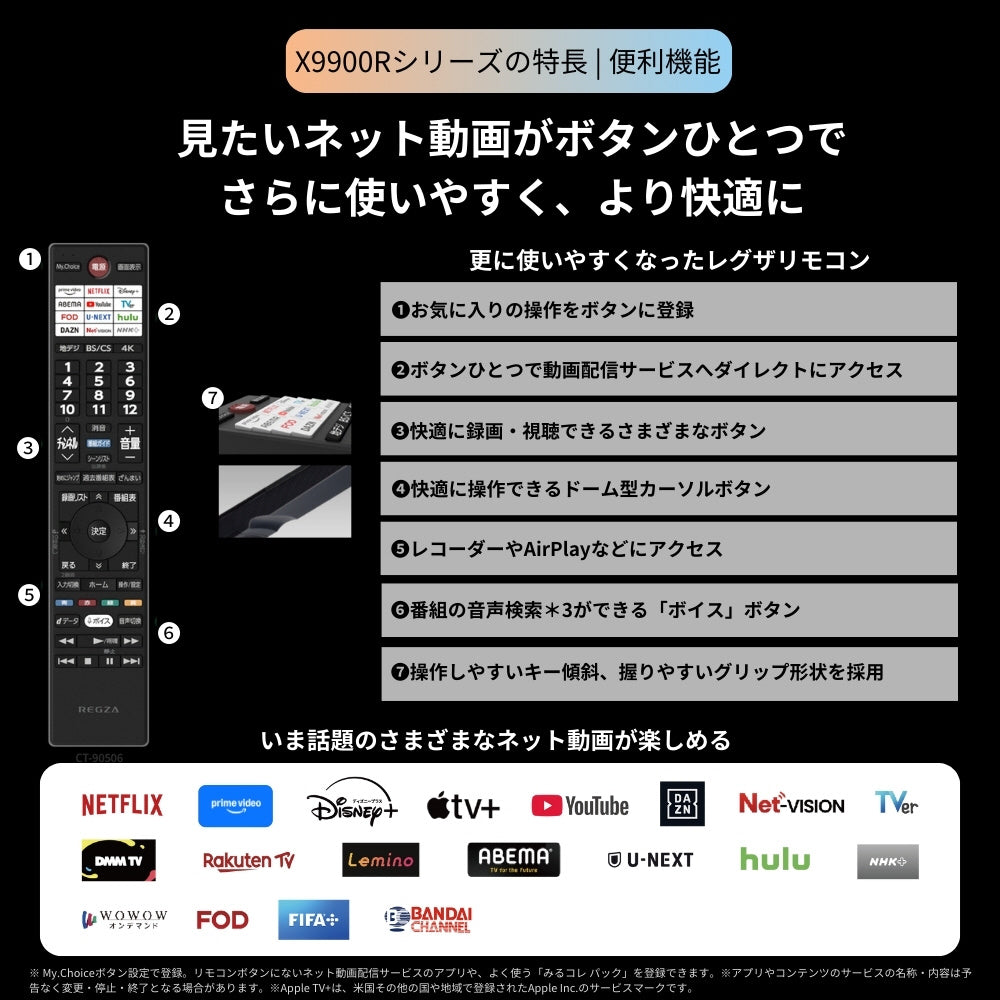 【NEW】REGZA 65V型4K有機ELテレビ 65X9900R