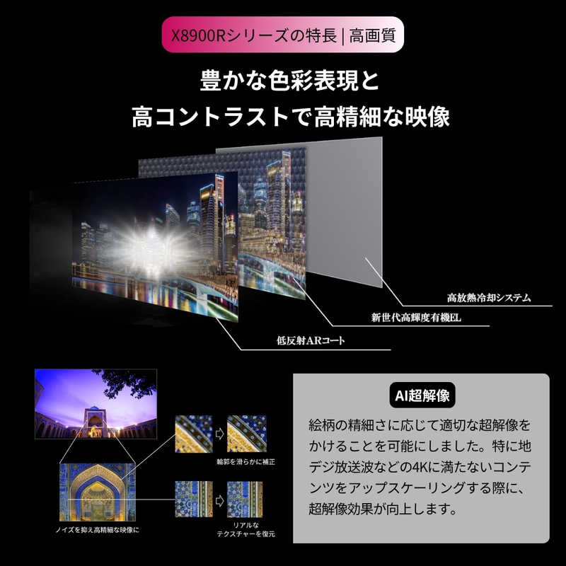 【NEW】REGZA 55V型4K有機ELテレビ 55X8900R