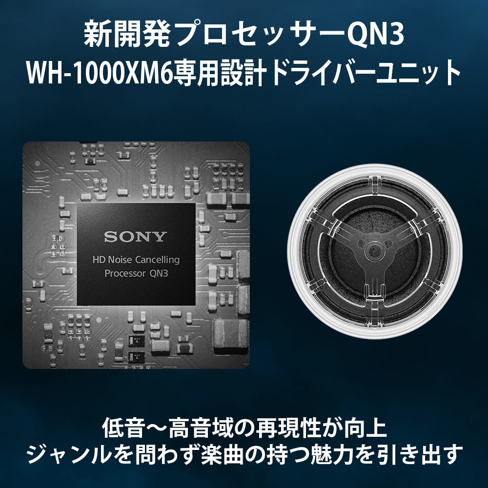 【SONY】ワイヤレスノイズキャンセリングステレオヘッドセット WH-1000XM6