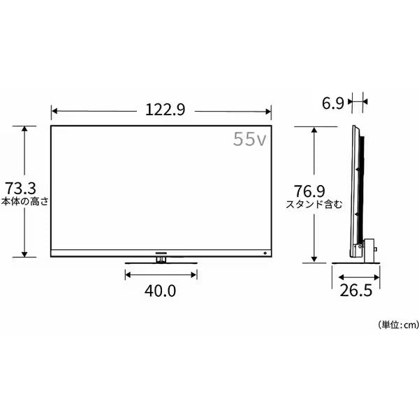 REGZA 55V型4K Mini LED液晶テレビ　55Z890S