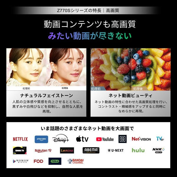 REGZA 75V型4K Mini LED液晶テレビ　75Z770S