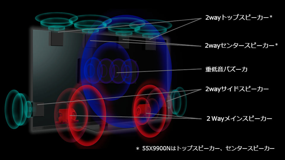 REGZA 55V型4K有機ELテレビ　55X9900N