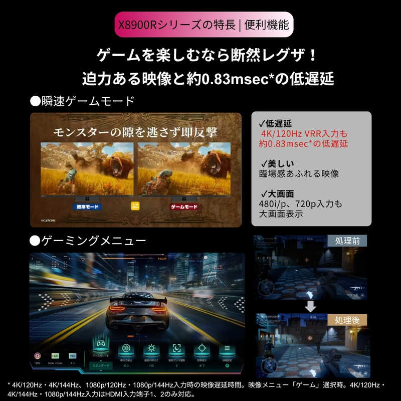 【NEW】REGZA 48V型4K有機ELテレビ　48X8900R