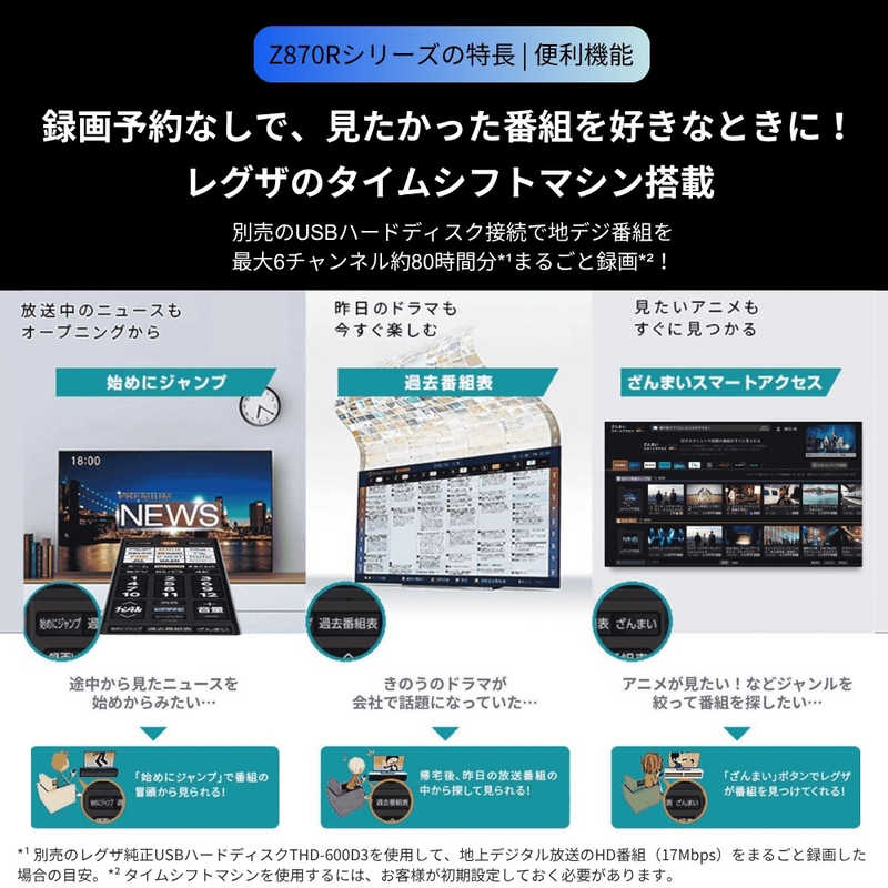 【NEW】REGZA 43V型4K液晶テレビ　43Z870R