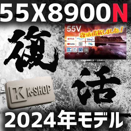 【2024年モデル】REGZA 55V型4K有機ELテレビ　55X8900N